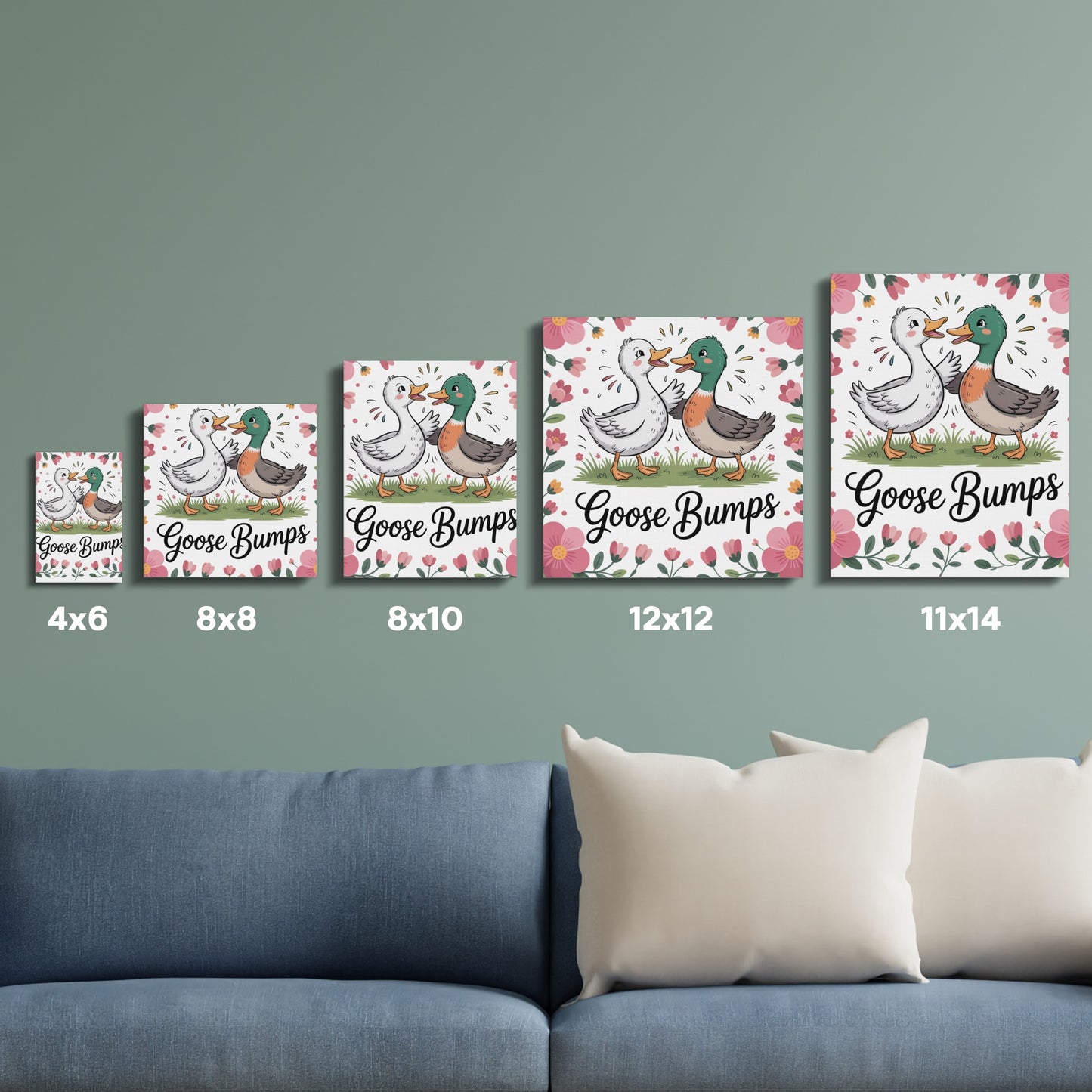Charming Goose Bumps Print Series, Whimsical Duck Art, Cute Nursery Decor, Assorted Sizes Available
