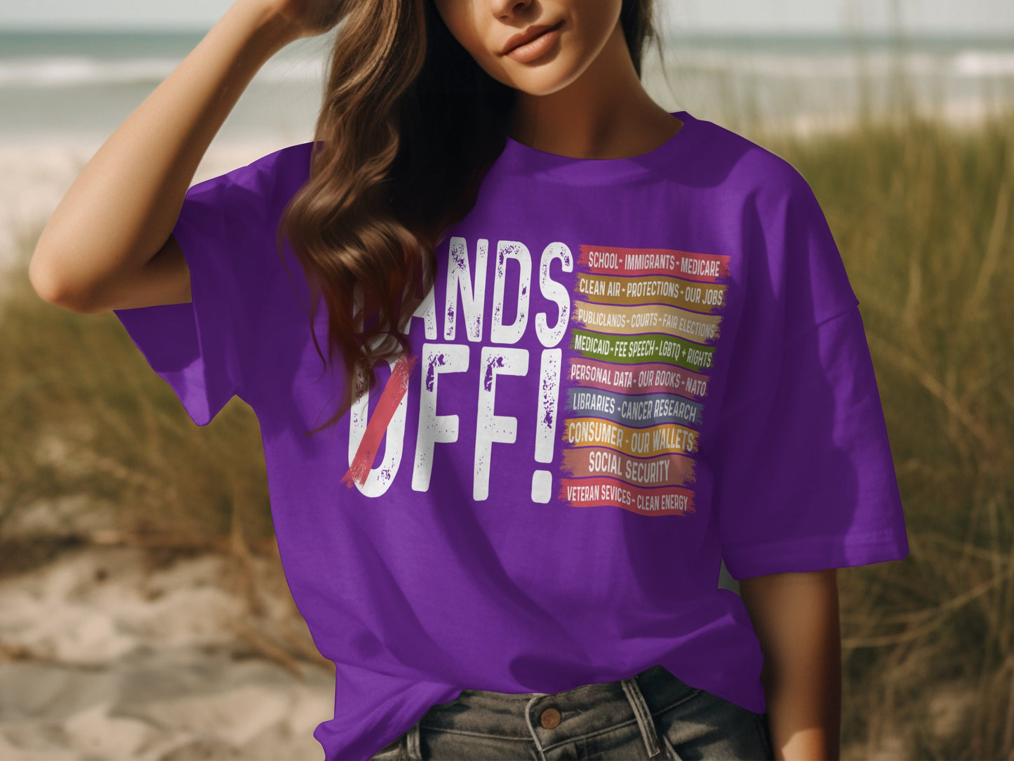 Hands Off Graphic Message T-shirt product type