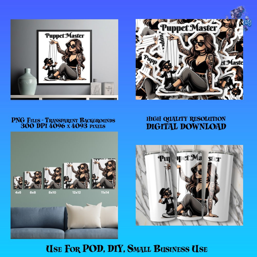 Puppet Master Digital Art Set, High Resolution PNG, DIY Print, Small Business Use, Transparent Backgrounds, Downloadable Files
