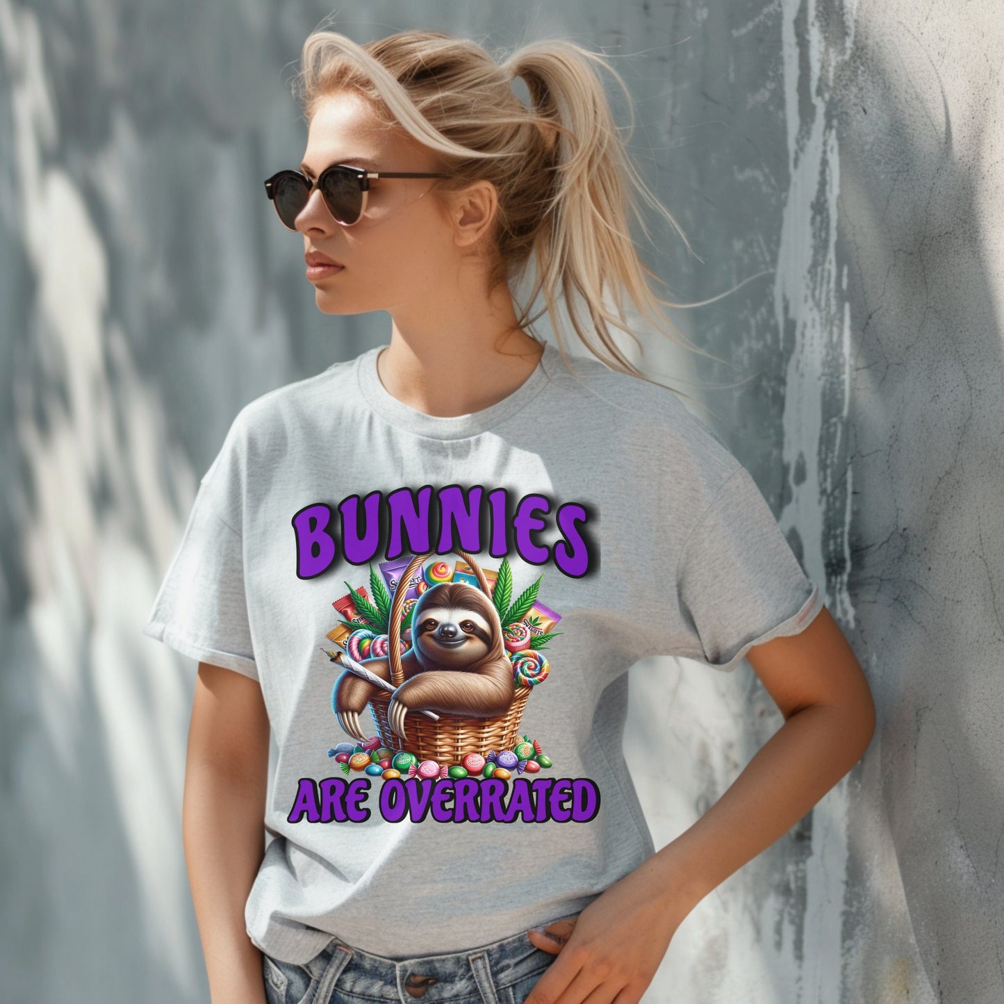 Bunnies Are Overrated Graphic Tee Casual product