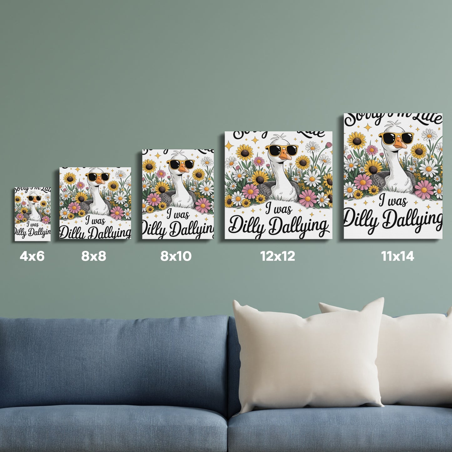 Cute Animal Wall Art Prints, Sunflower Owl Decor, Dilly Dally Nursery Series, Various Sizes
