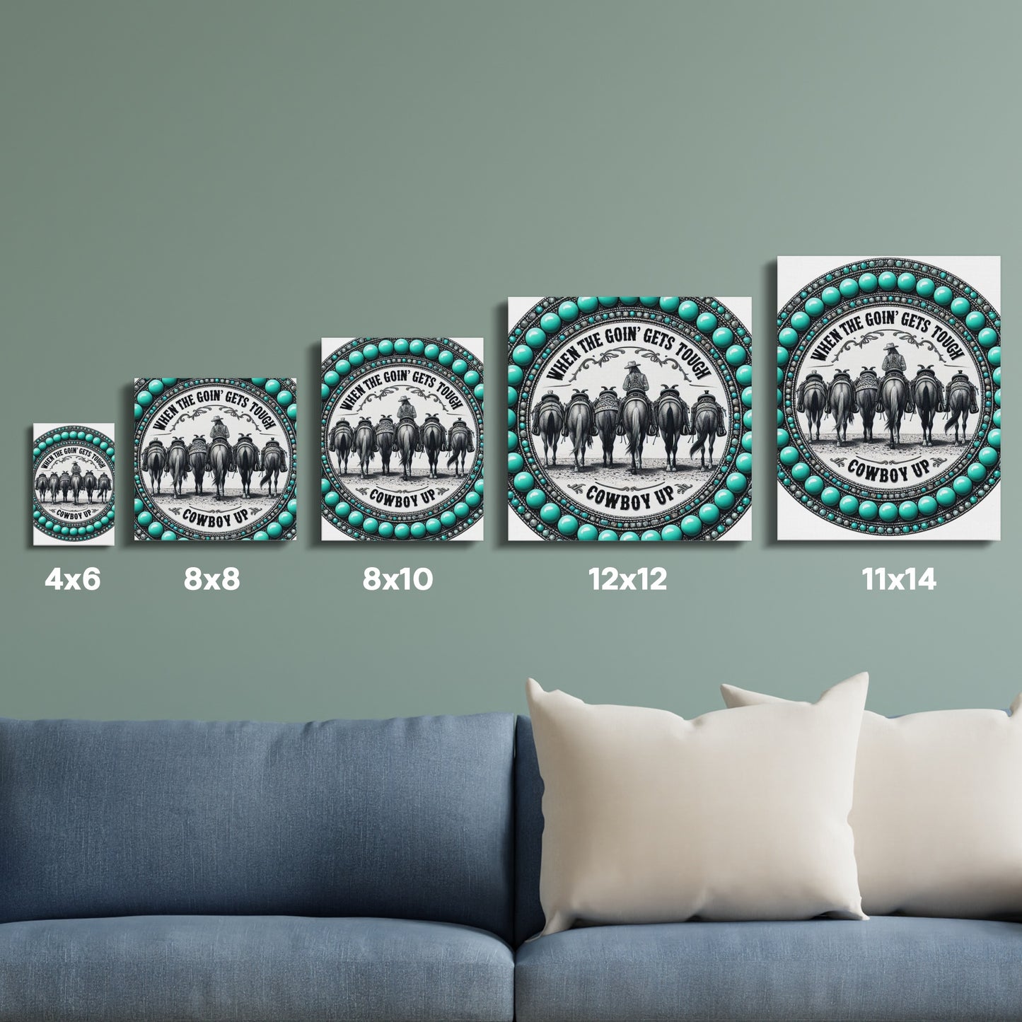 Vintage Cowboy Wall Art, Western Decor Prints, Retro Cowboy Artwork, Multiple Sizes 4x6 to 11x14