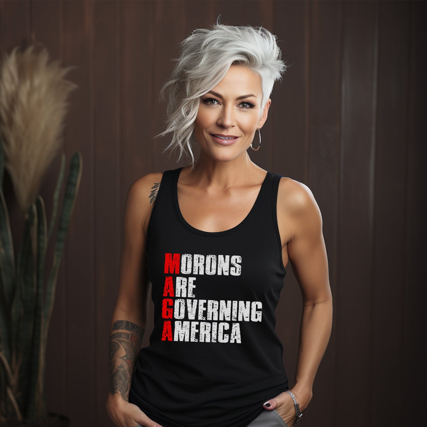 Morons Are Governing America Statement Tank Top product type