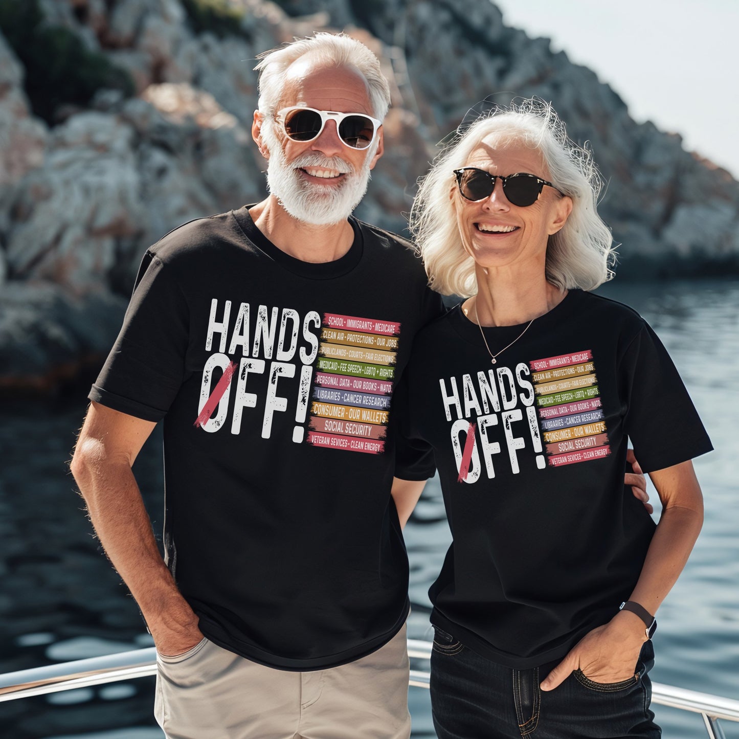 Hands Off Graphic Printed Short Sleeve T Shirt product