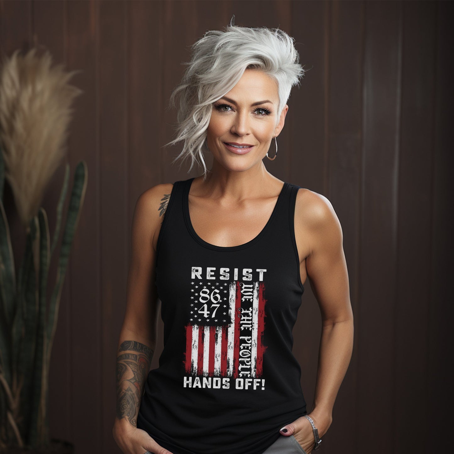Patriotic Resist Hands Off Tank Top product