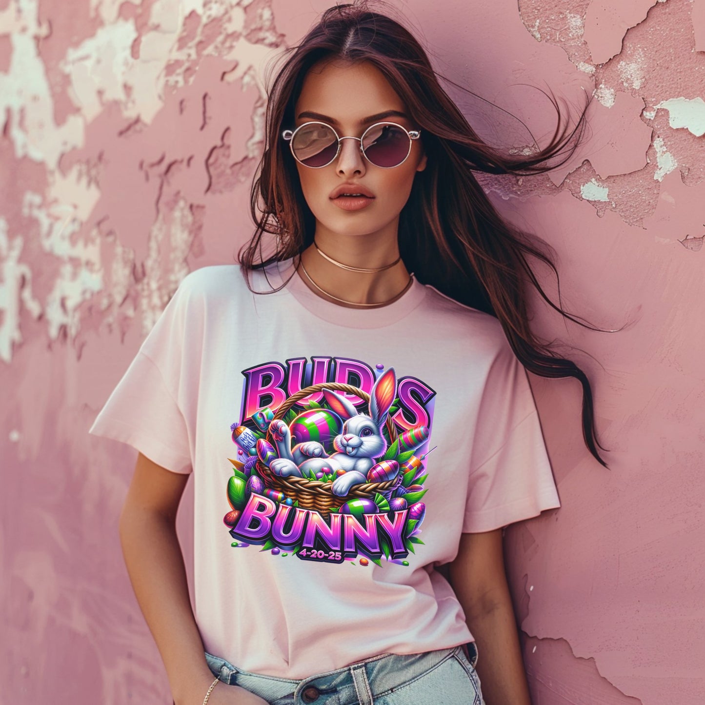 Bud's Bunny Easter Graphic Tee Shirt product type