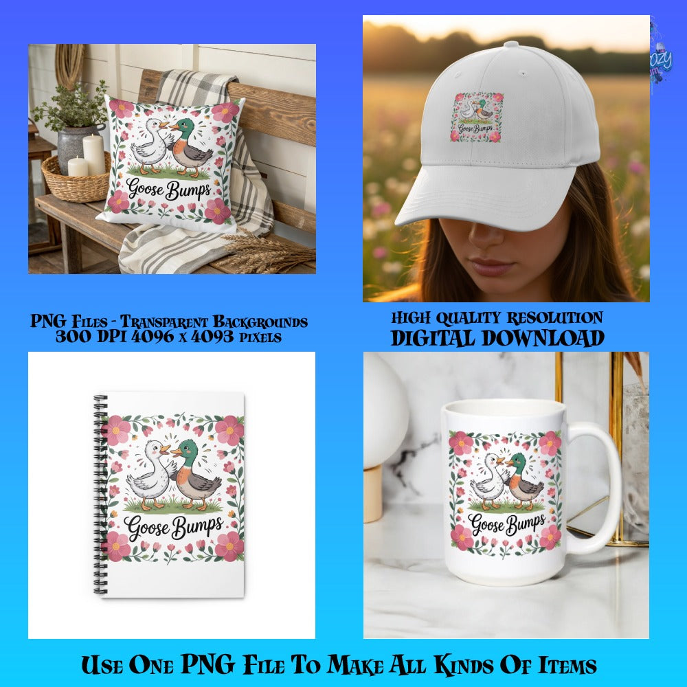 Goose Bumps Cute Duck Theme Pillow, Hat, Notebook, and Mug Set for Home Decor and Gifts