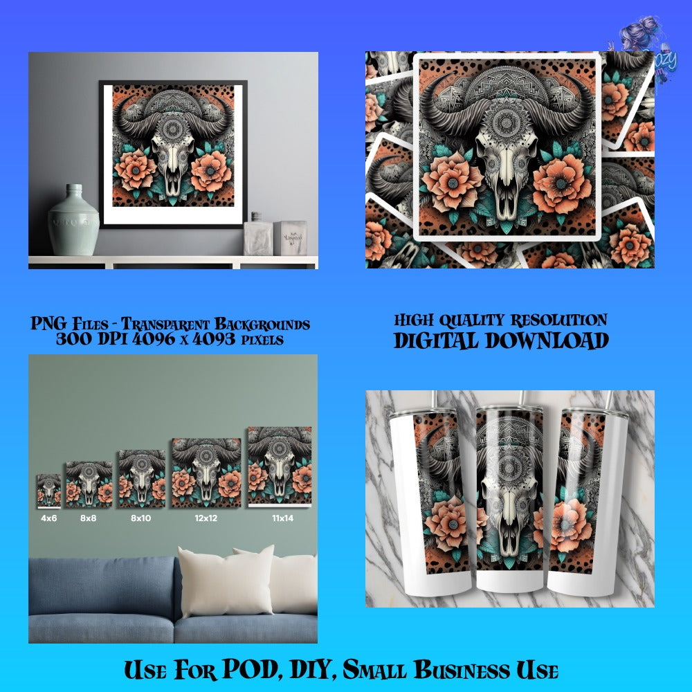 Elephant Mandala Digital Art, High Resolution PNG Files for DIY, POD, Small Business Use