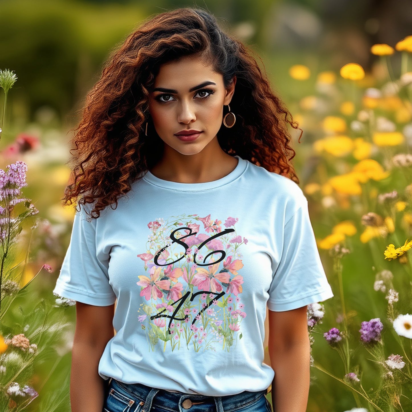 86 HT Floral Graphic Printed T-shirt product type