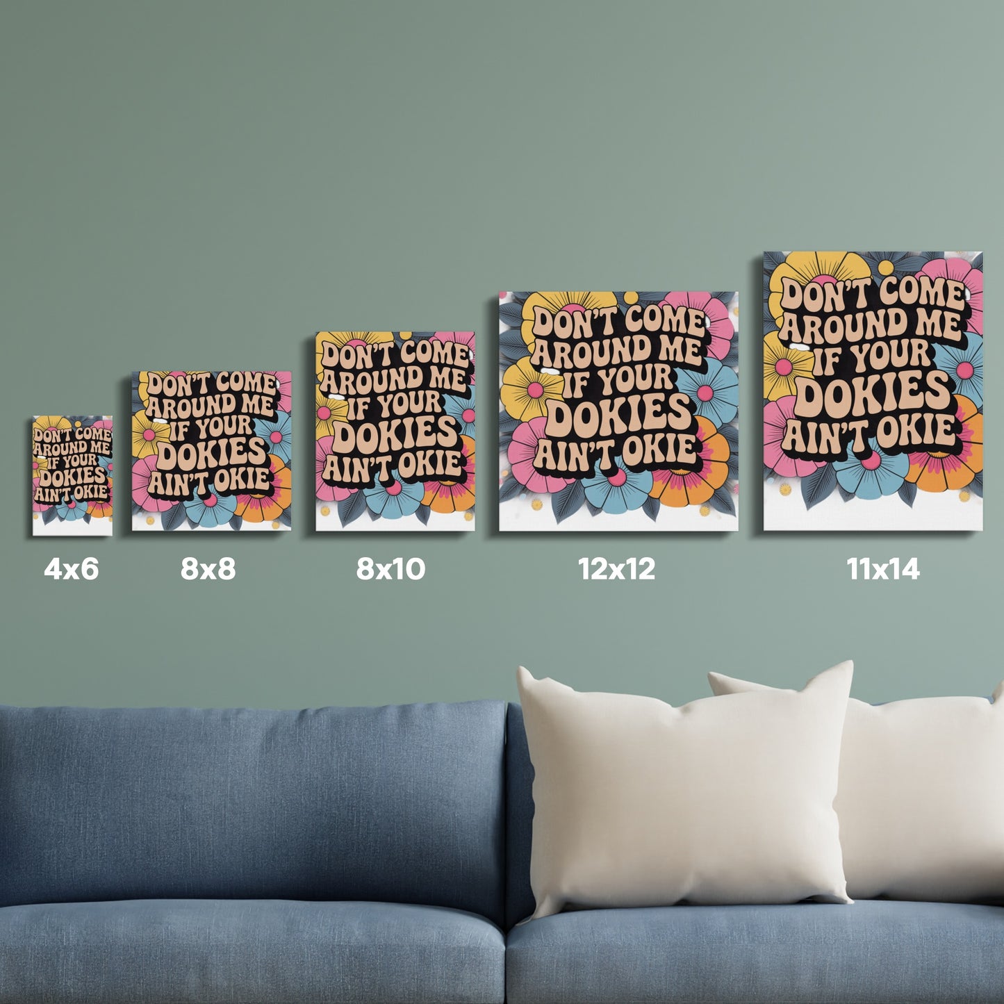 Colorful Inspirational Quote Wall Art Prints, Home Decor Set, Variety of Sizes, Typography Posters, Modern Living Room Decor