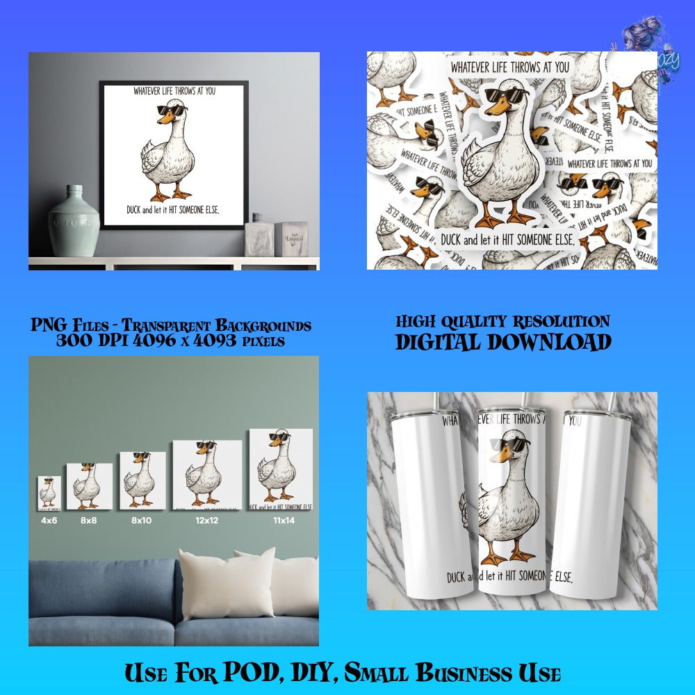 Duck Print PNG Files for DIY Projects, High Resolution digital Art, Small Business Use
