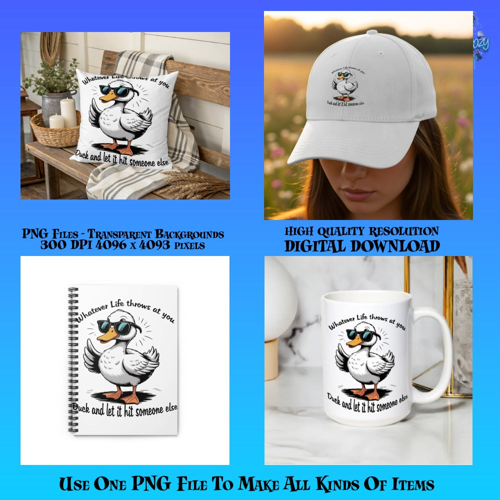 Funny Seagull Quote Mug, Pillow, Hat Graphic PNG, Digital Download for Printing