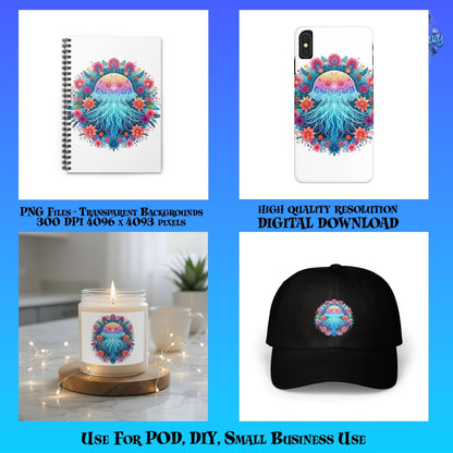 Colorful Mandala Art Notebook, Phone Case, Candle, Baseball Cap - Unique Gift Ideas