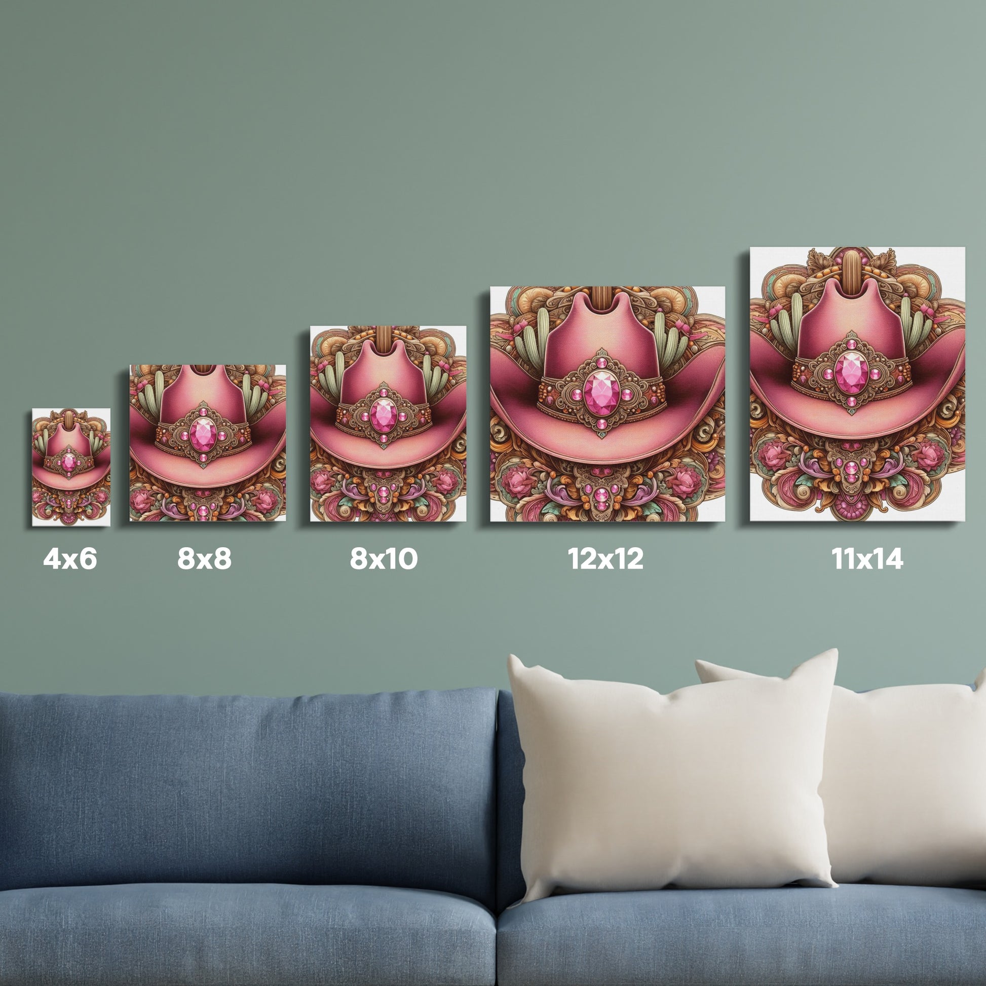 Lotus Flower Art Prints Set of 5, Bohemian Wall Decor, Multiple Sizes Available