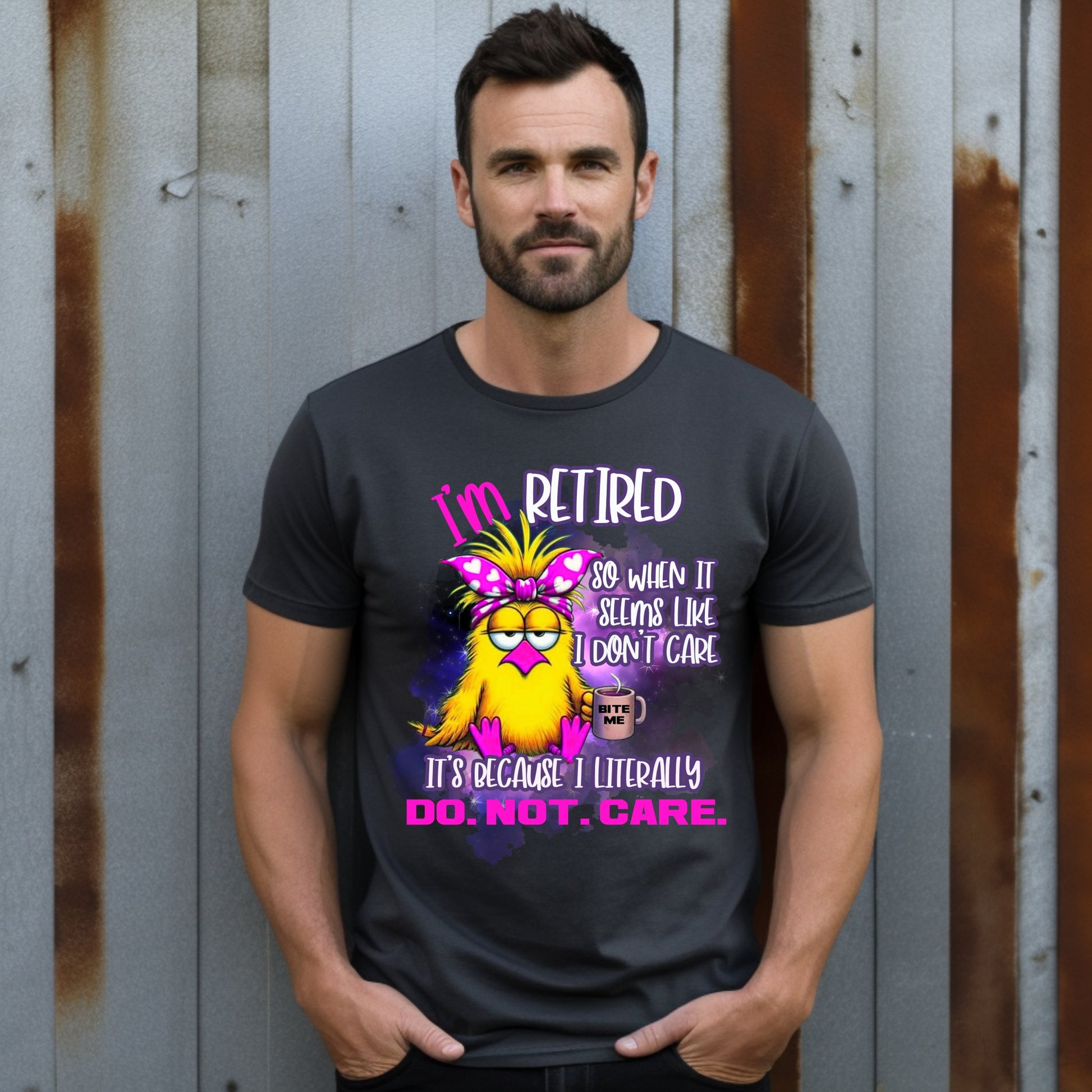 Retired Do Not Care Funny Printed T-Shirt product
