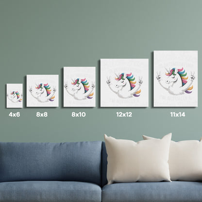 Unicorn Themed Wall Art Prints, Funny Quotes Decor, Various Sizes, Set of 5