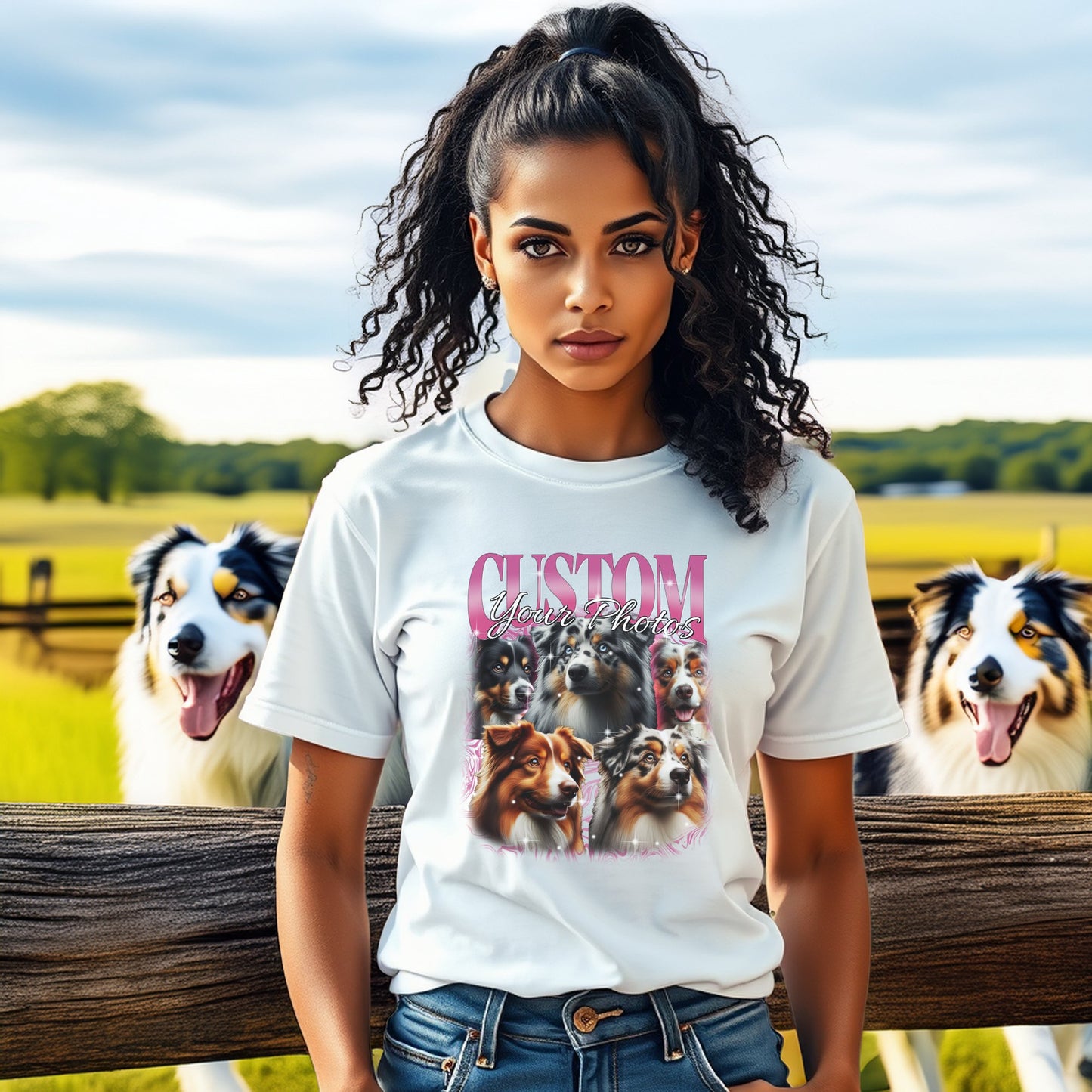 Custom Dog Faces Personalized T-Shirt product