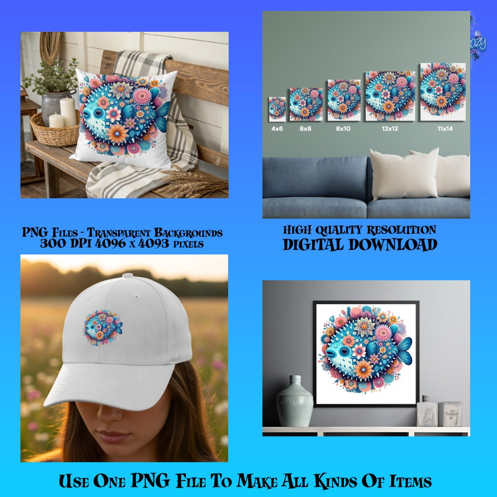 Colorful Mandala Design Pillow, Hat, Wall Art Digital PNG Files, High Resolution, Versatile Home Decor