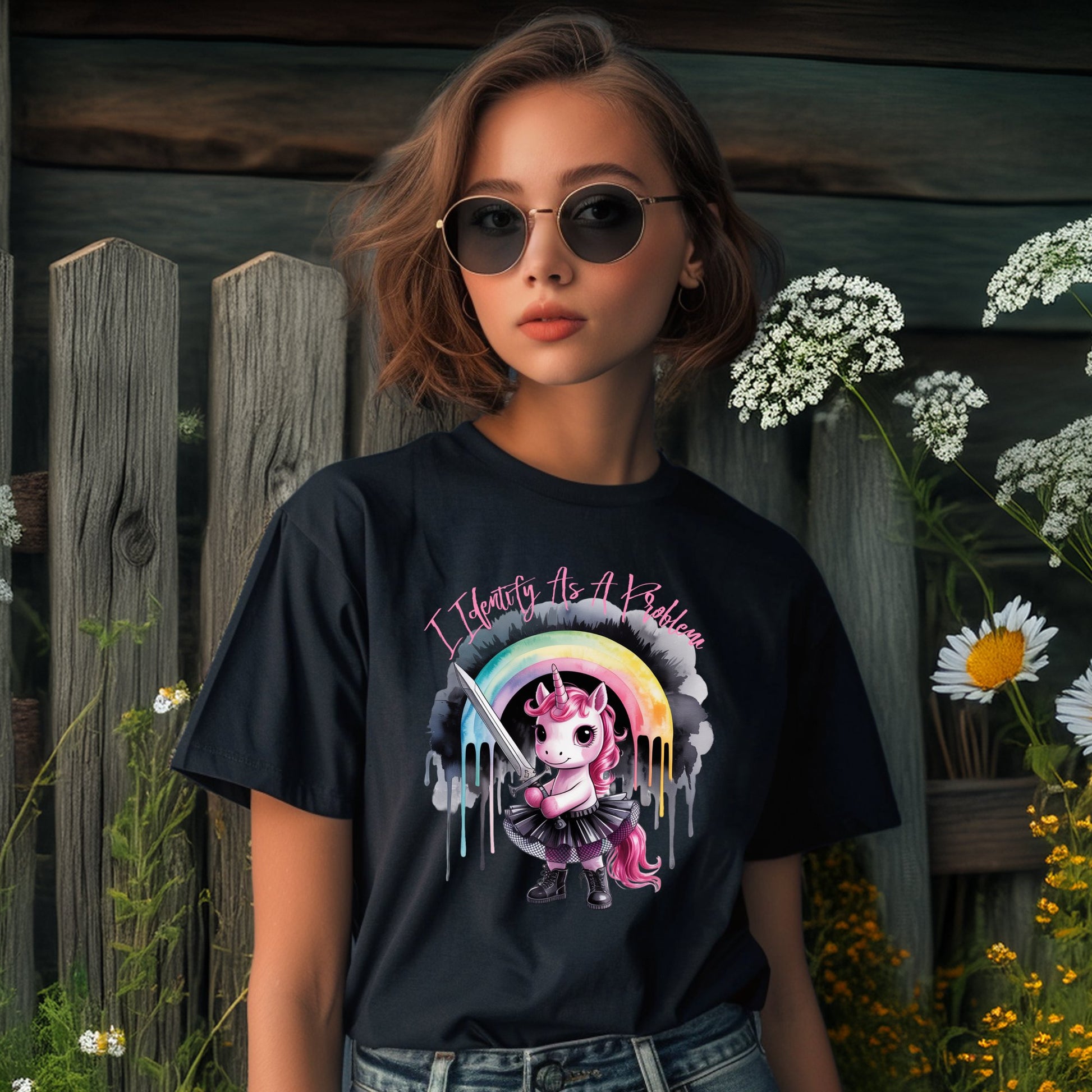 I Identify As A Badass Unicorn T-Shirt product
