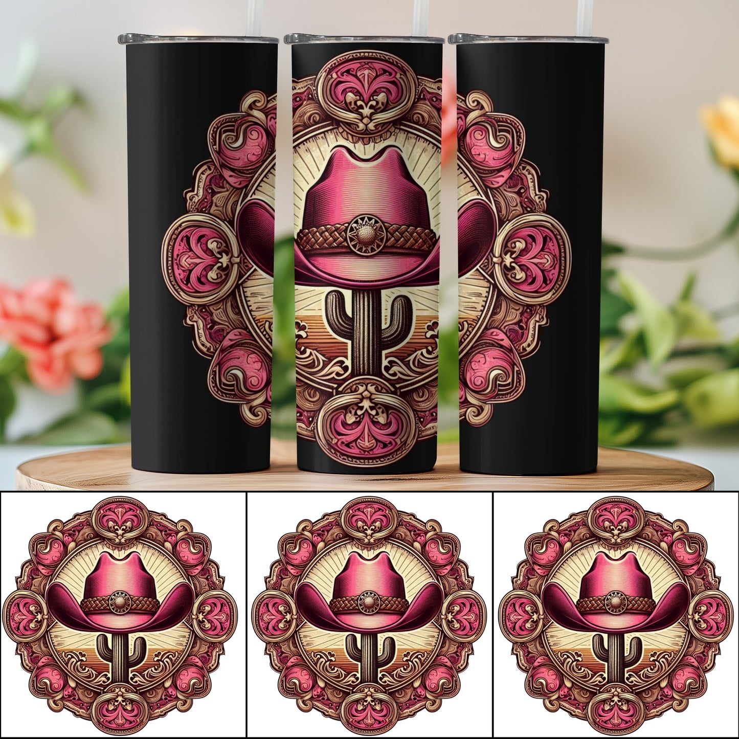 Vintage Floral Pillar Candle Set, Burgundy and Gold Decor, Embossed Design, Elegant Home Decor, Gift Idea