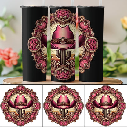 Vintage Floral Pillar Candle Set, Burgundy and Gold Decor, Embossed Design, Elegant Home Decor, Gift Idea