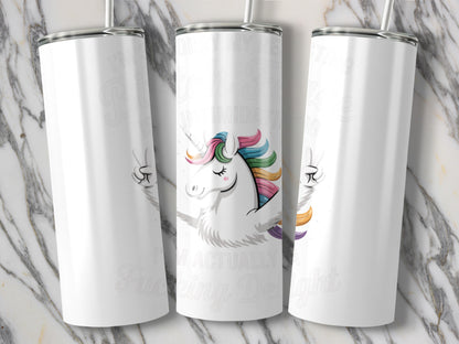 Unicorn Tumbler, Insulated Stainless Steel Cup, Rainbow Hair, Funny Quote, Gift Idea