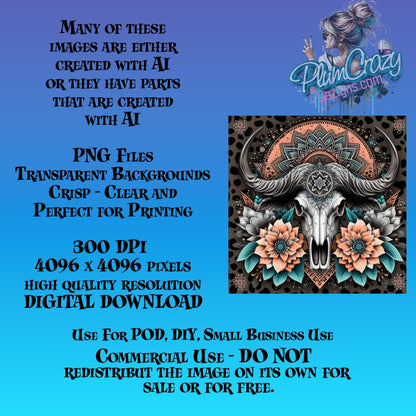 Bohemian Elephant Digital Art, High Resolution PNG, Perfect for Printing and Crafts, Commercial Use 4096x4096 Pixels