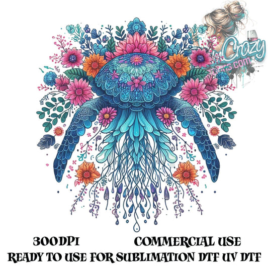 Colorful Mandala Floral Artwork for Sublimation, Commercial Use, Digital Download, 300DPI, Ready to Use, DIY UV DTG Printing